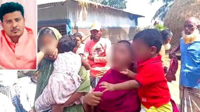 স্ত্রীর স্বীকৃতি দাবিতে সন্তানদের নিয়ে ইউপি সদস্যের বাড়িতে ২ নারী